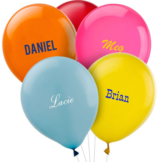 Design Your Own Big Name Latex Balloons